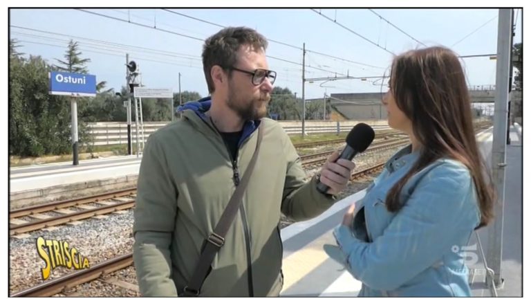 A “Striscia la notizia” un servizio di Pinuccio girato nella stazione ferroviaria di Ostuni