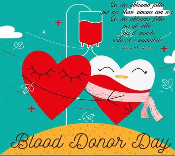 locandina avis provinciale brindisi - giornata mondiale donatore di sangue